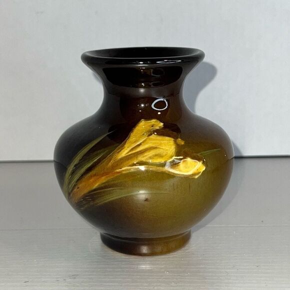 Rozanne Rozane Early Roseville Pottery Vase Signed Numbered Multicolor Collectab - Picture 1 of 8